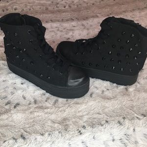 High platform studded shoe.